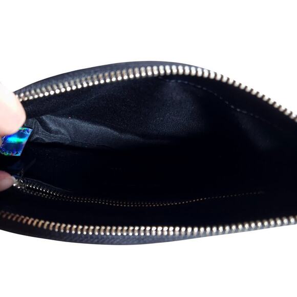 Milly Crossbody Bag Blue Holographic Iridescent Y2K Party Chain Link Strap - Picture 7 of 11